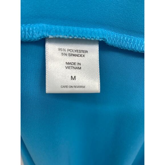 New York & Company Stretch Black Blue Sleeveless Maxi Dress with Belt Size M - Picture 5 of 7